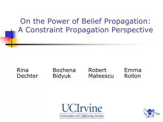 On the Power of Belief Propagation: A Constraint Propagation Perspective