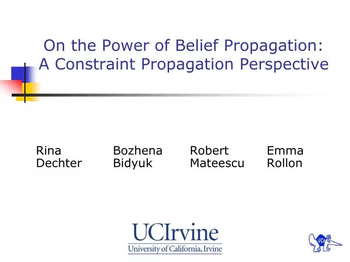 on the power of belief propagation a constraint propagation perspective