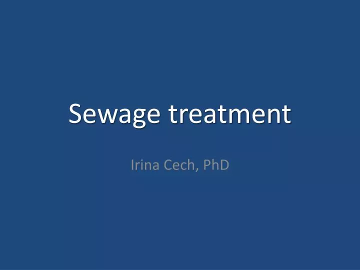 sewage treatment