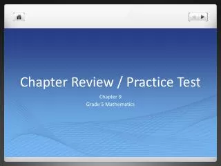 Chapter Review / Practice Test