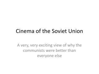 Cinema of the Soviet Union