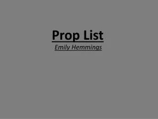 Prop List
