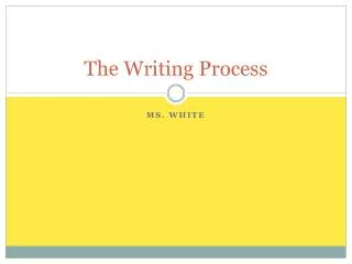 the writing process