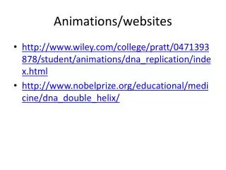 Animations/websites