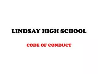 LINDSAY HIGH SCHOOL
