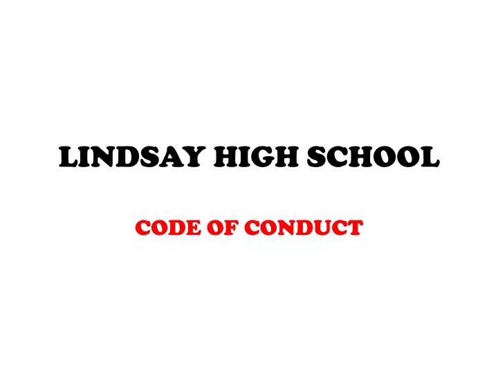 lindsay high school