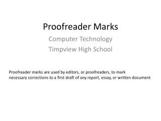 Proofreader Marks