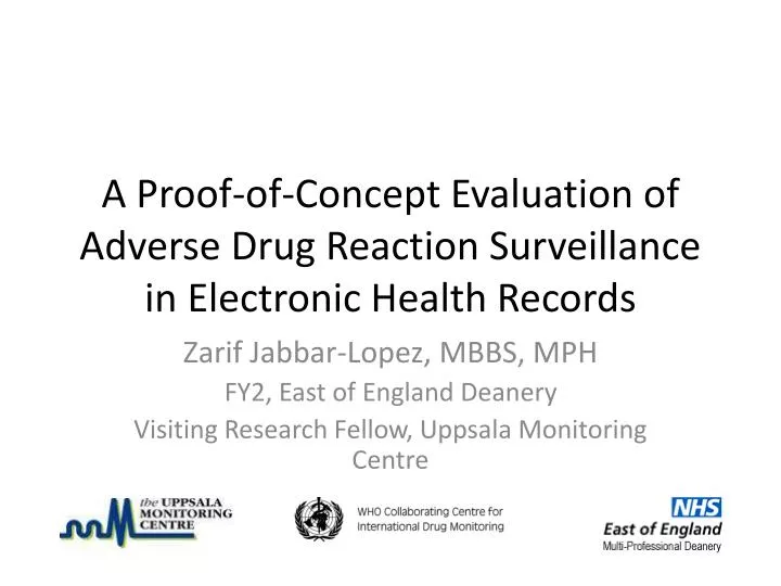 a proof of concept evaluation of adverse drug reaction surveillance in electronic health records
