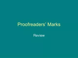 proofreaders marks