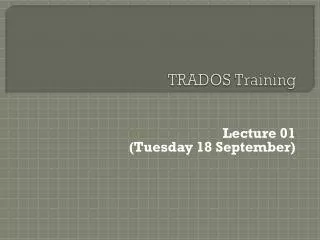 TRADOS Training