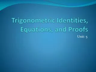 trigonometric identities equations and proofs