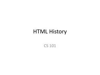 HTML History