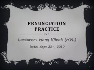 prnunciation practice