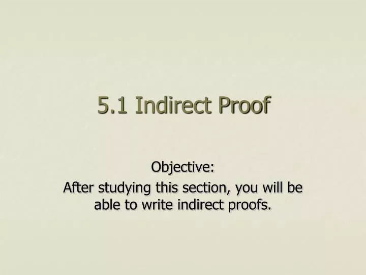 5 1 indirect proof