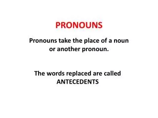 PRONOUNS