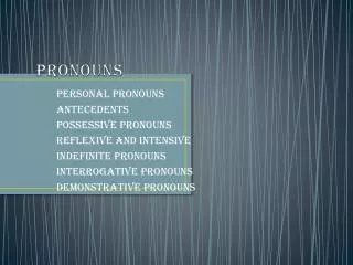 Pronouns