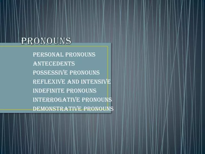 pronouns