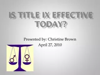 Is Title IX Effective Today?