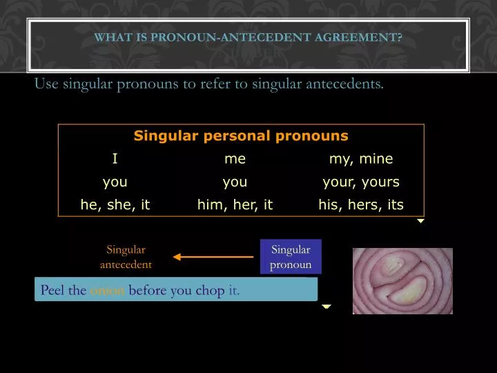 what is pronoun antecedent agreement number