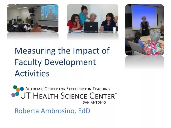 measuring the impact of faculty development activities