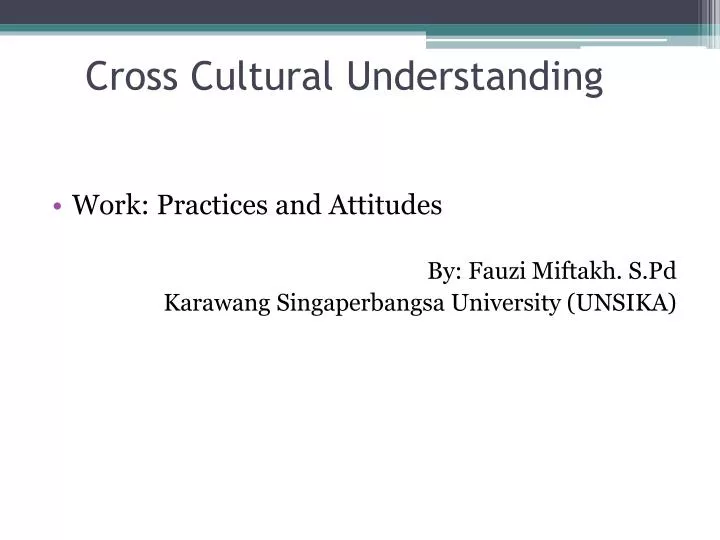 cross cultural understanding