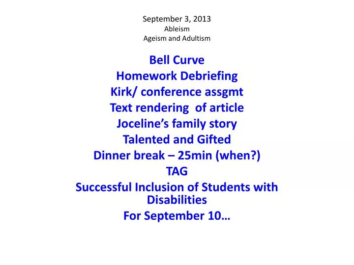 september 3 2013 ableism ageism and adultism