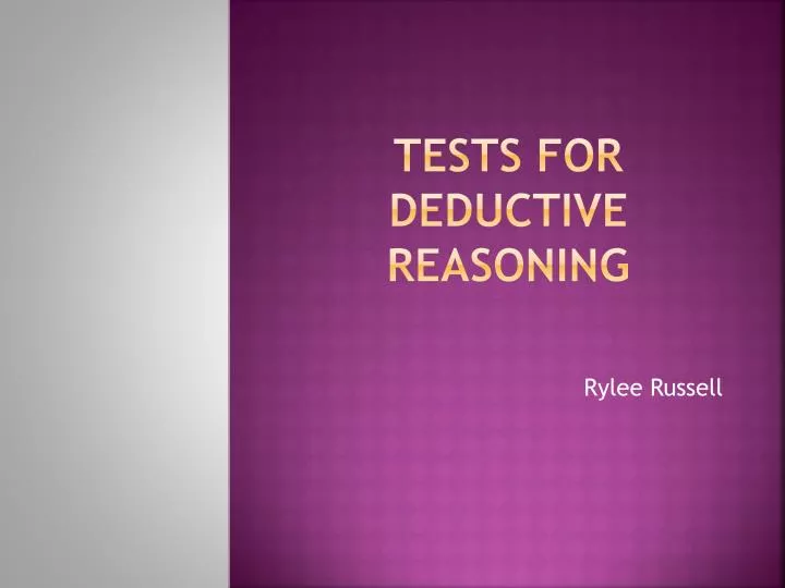 tests for deductive reasoning