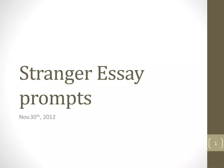 stranger essay prompts