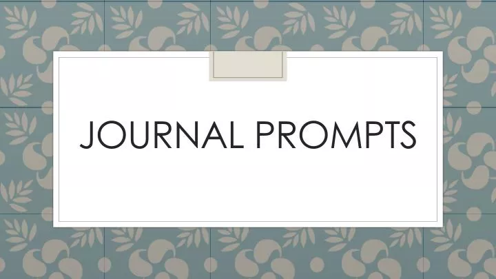 journal prompts