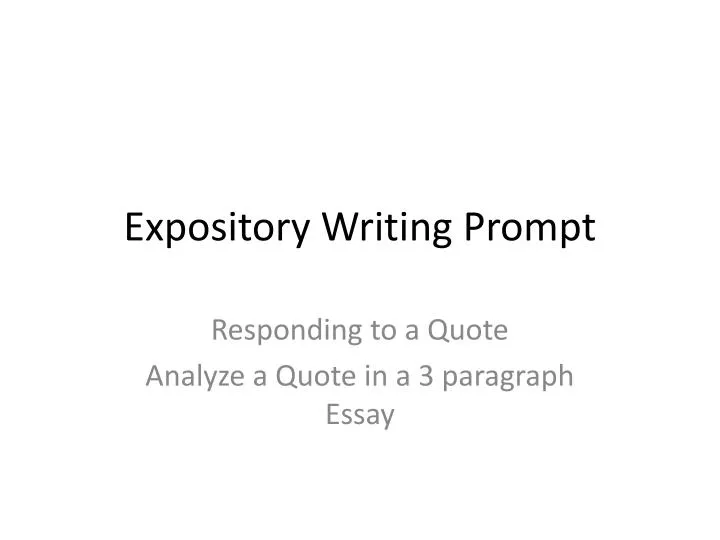 expository writing prompt