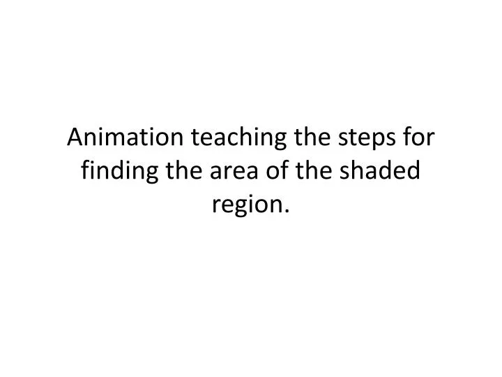animation teaching the steps for finding the area of the shaded region