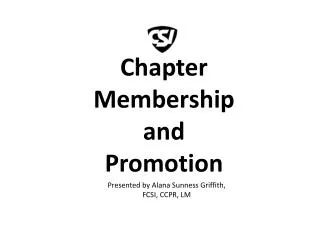 Chapter Membership and Promotion
