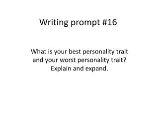 Writing prompt #16