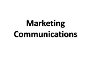 Marketing Communications