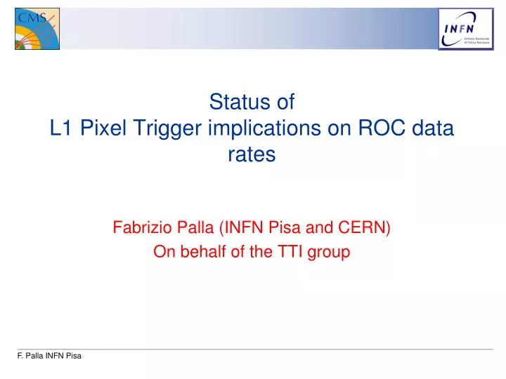 status of l1 pixel trigger implications on roc data rates