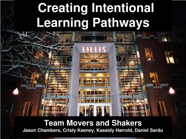 creating intentional learning pathways