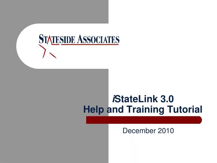i statelink 3 0 help and training tutorial