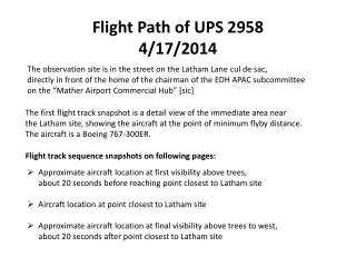 Flight Path of UPS 2958 4/17/2014