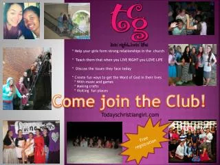 Come join the Club!