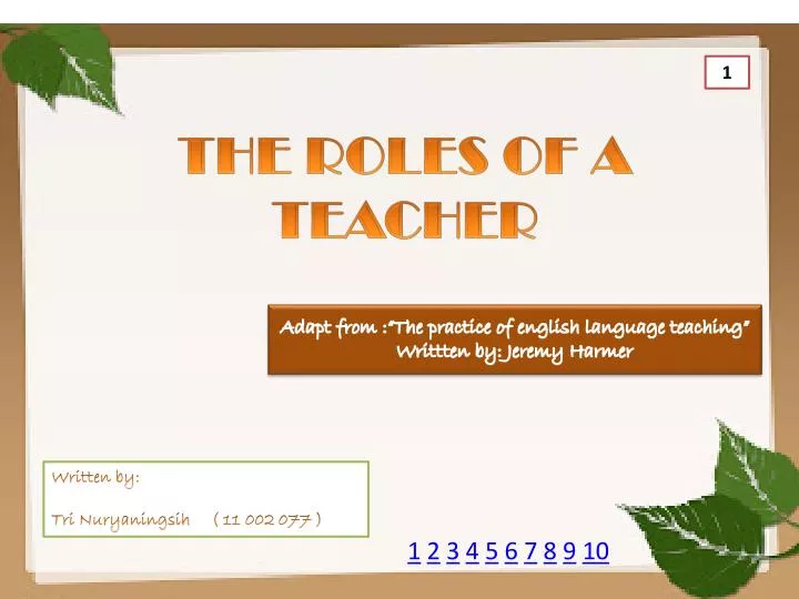 the roles of a teacher