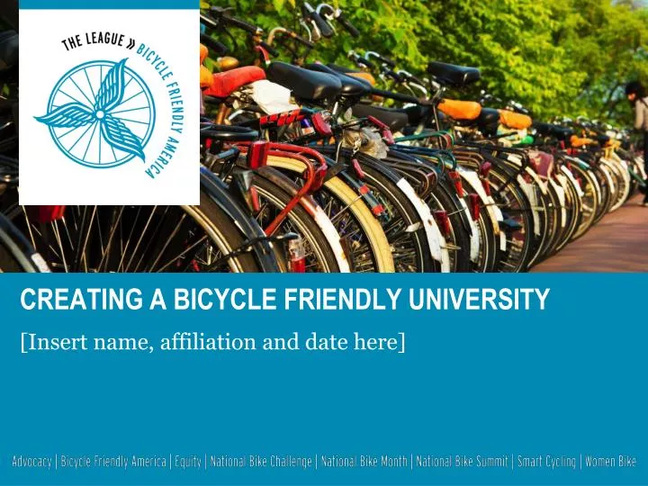 creating a bicycle friendly university