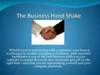 The Business Hand Shake