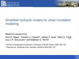 Simplified hydraulic models for urban inundation modelling