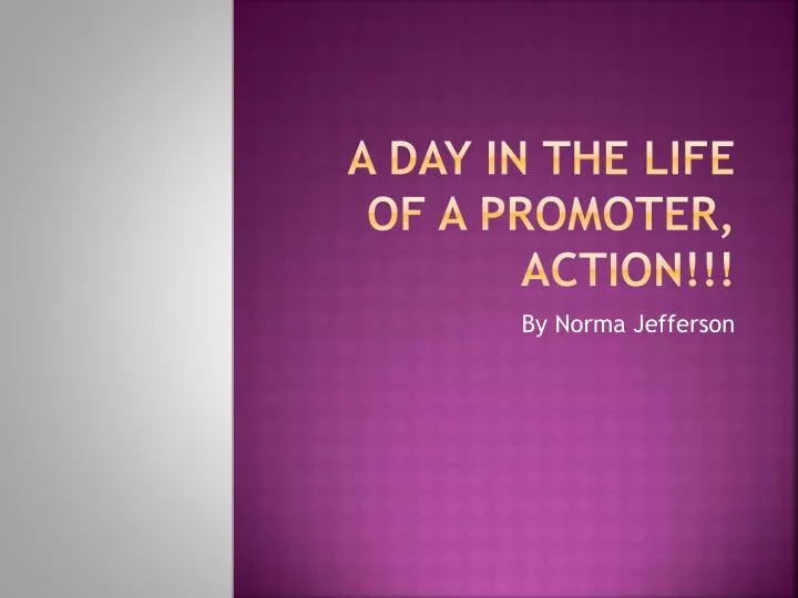 a day in the life of a promoter action
