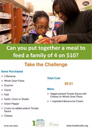 Can you put together a meal to feed a family of 4 on $10?