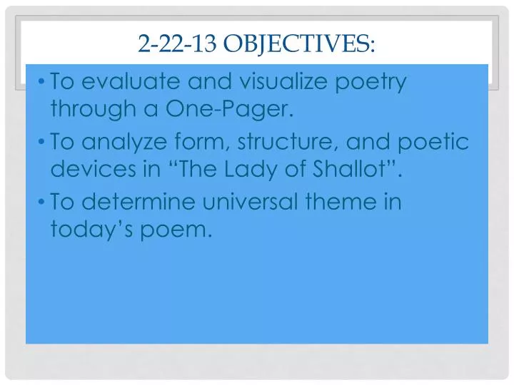 2 22 13 objectives