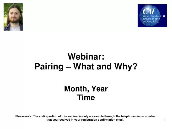 webinar pairing what and why month year time