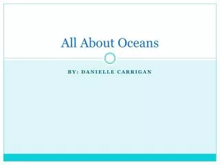 All About Oceans