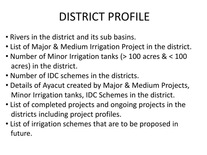 district profile