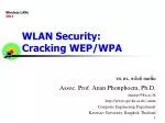 WLAN Security: Cracking WEP/WPA - slide 1